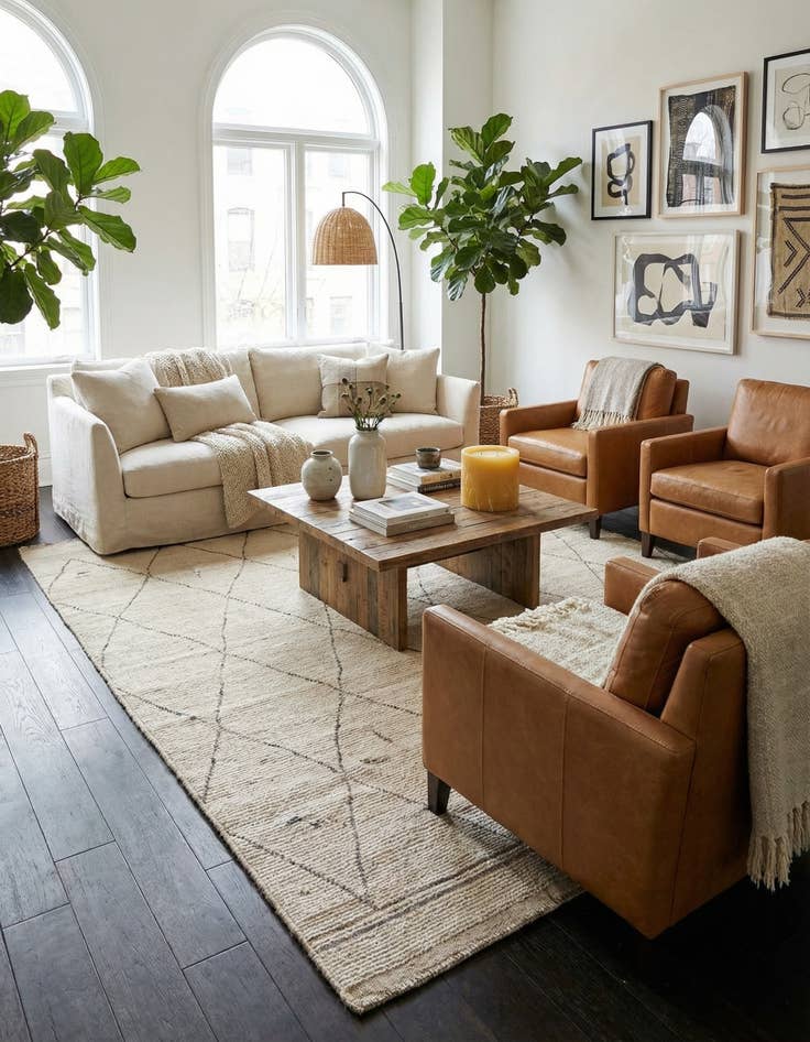 Detail image of 7' 9 x 10' 7  Hand Knotted Moroccan Wool Rug