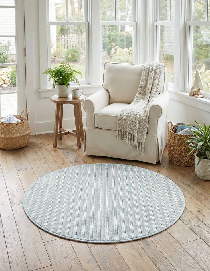 Detail image of  3' x 3'  Washable Sabrina Soto Indoor / Outdoor Round Rug