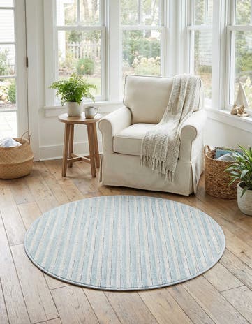 3' x 3' Easy-Clean Sabrina Soto Indoor / Outdoor Round Rug
