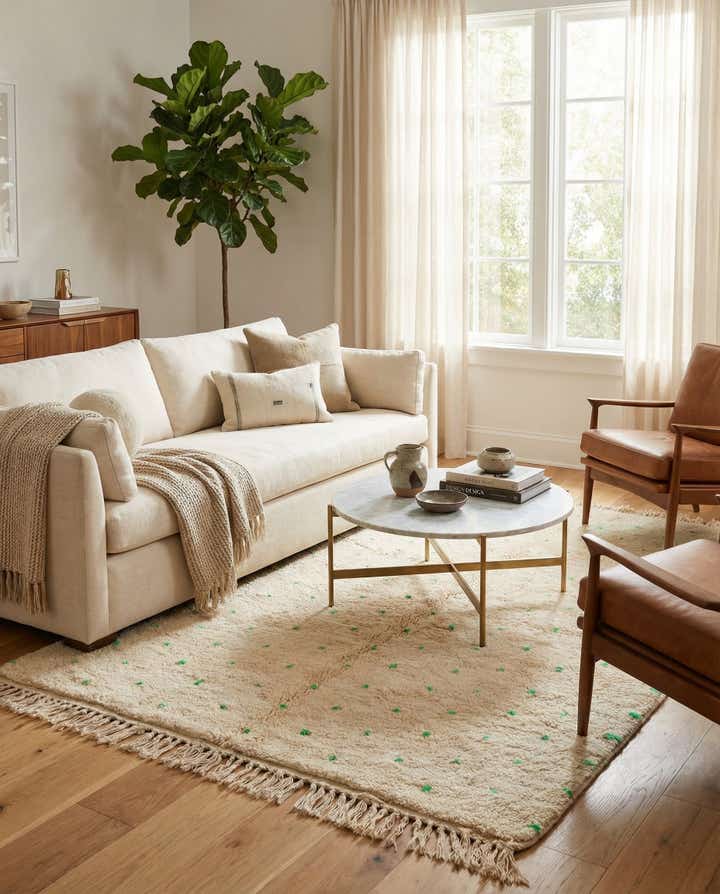 5' 2 x 8' Hand Knotted Moroccan Wool Rug