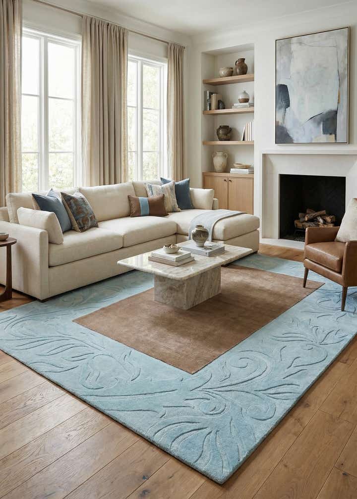 6' 9 x 9' 11 Hand Knotted Darya Wool Rug