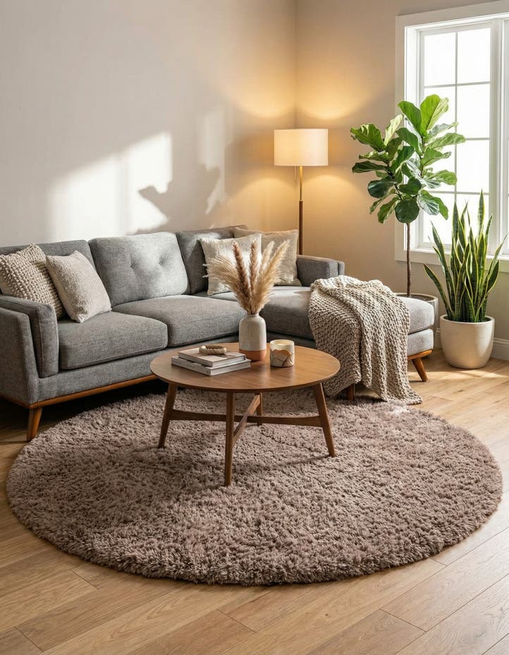 8' x 8' Infinity Shag Round Rug
