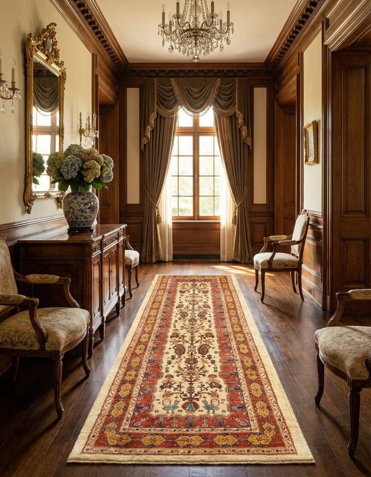 Detail image of 2' 9 x 9' 6 Luribaft Wool Runner Rug