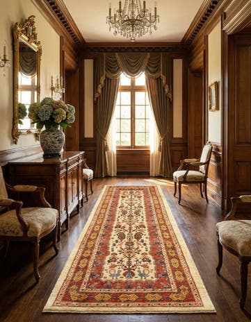 2' 9 x 9' 6 Luribaft Wool Runner Rug