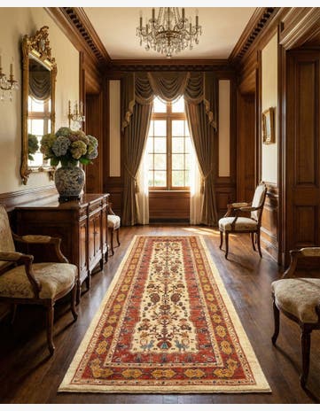 2' 9 x 9' 6 Luribaft Wool Runner Rug