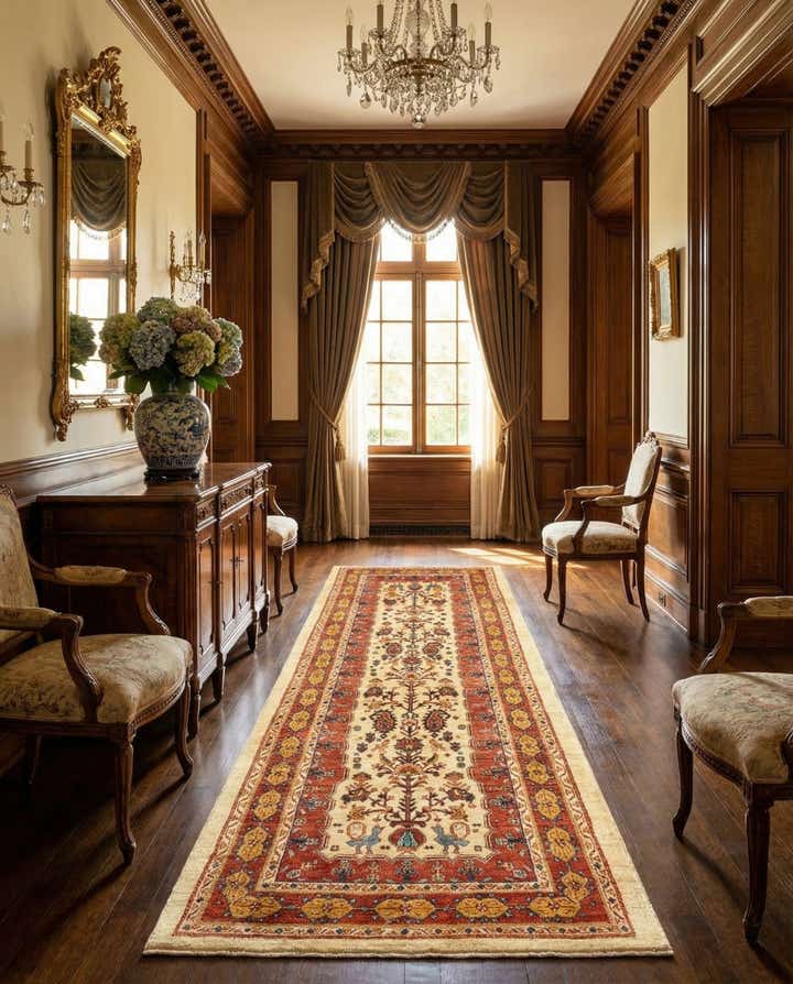 2' 9 x 9' 6 Luribaft Wool Runner Rug
