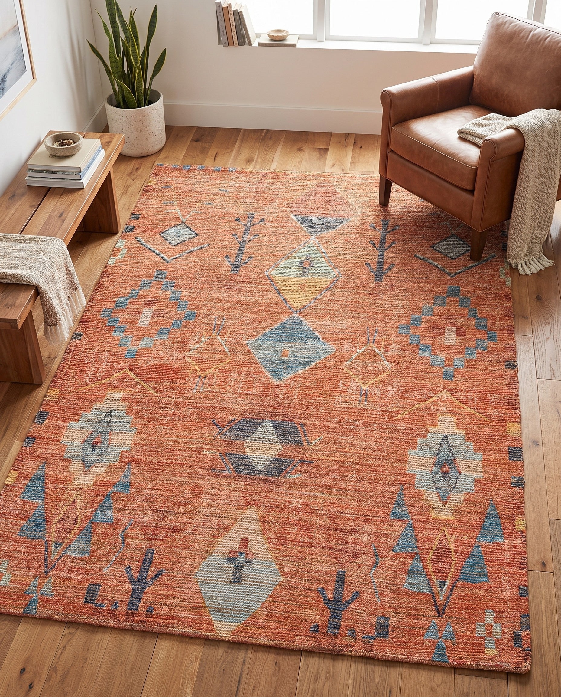 6' 1 x 9' Hand Woven Chenille Jute Rug