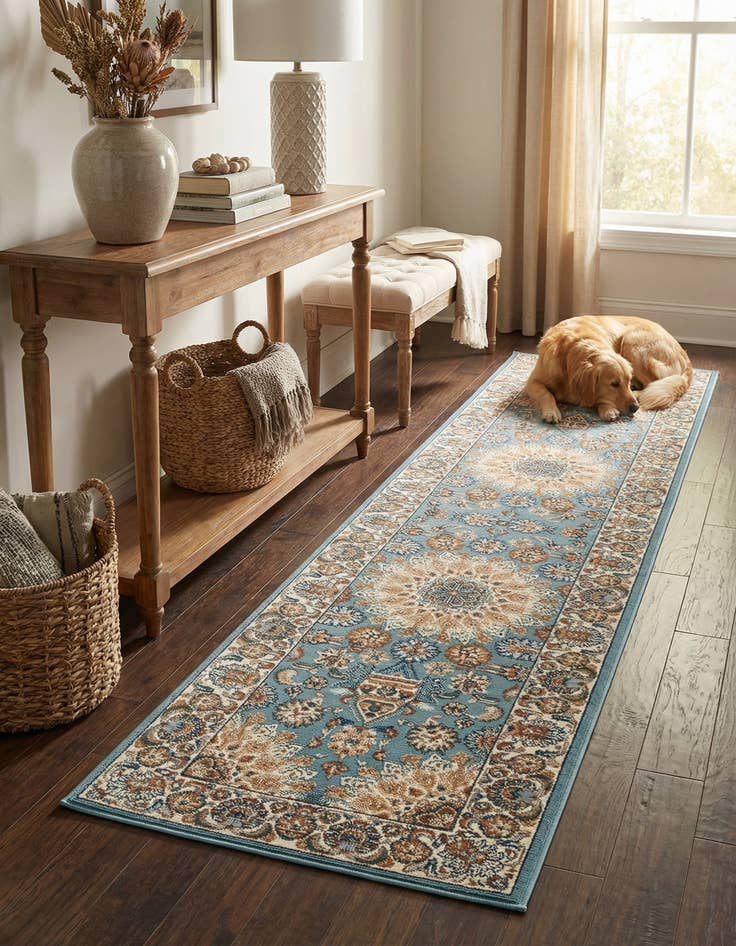 Detail image of  2' x 8'  Washable Traditional Indoor / Outdoor Runner Rug