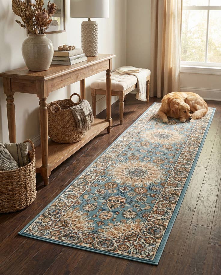 Detail image of 2' x 8' Easy-Clean Traditional Indoor / Outdoor Runner Rug