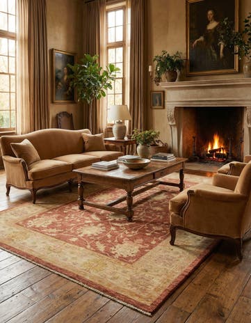 5' 7 x 8' 10 Hand Knotted Peshawar Ziegler Rug