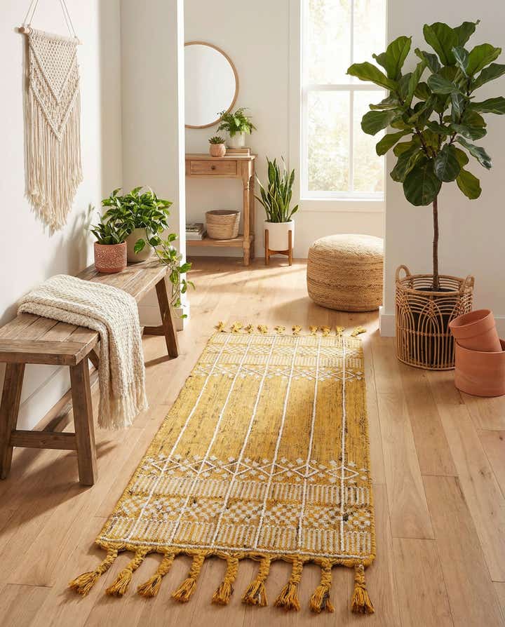 2' 2 x 5' 1 Easy-Clean Eco Bohemian Indoor / Outdoor Runner Rug