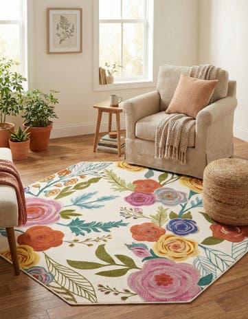 6' x 6' Blossom Octagon Rug