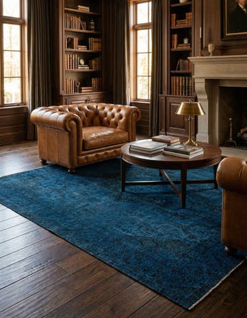 9' 4 x 9' 6 Hand Knotted Ultra Vintage Persian Wool Square Rug