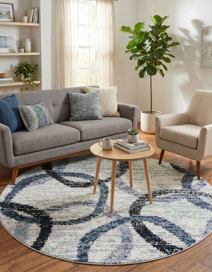 Detail image of 5' 3 x 5' 3 Tucson Round Rug