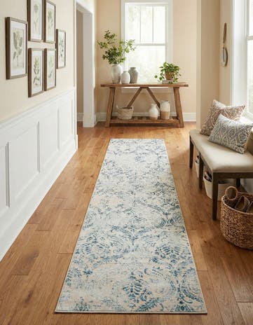 Blue Victoria Runner Rug