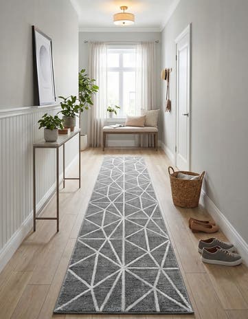 2' 7 x 13' Lattice Trellis Runner Rug