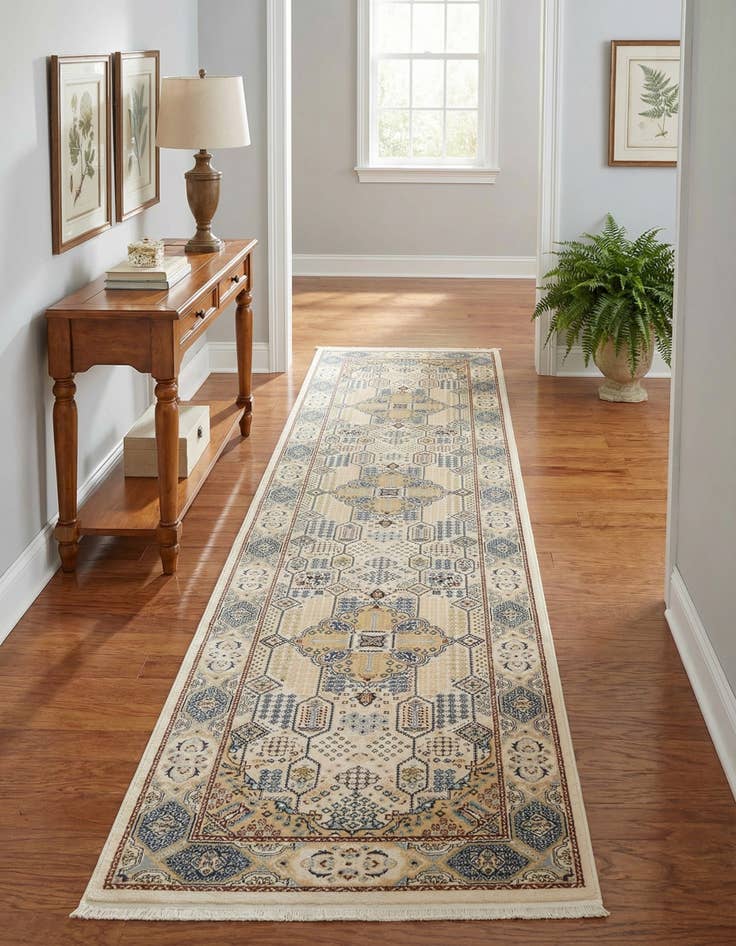 Detail image of 3' x 13' Nain Design Runner Rug