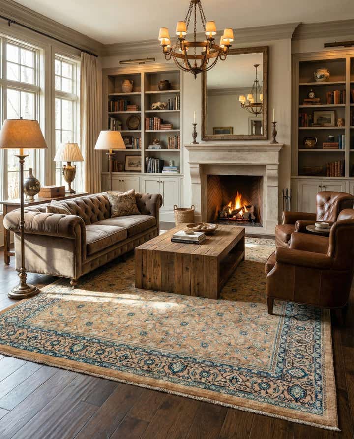 9' 7 x 12' 9 Hand Knotted Farahan Persian Wool Rug