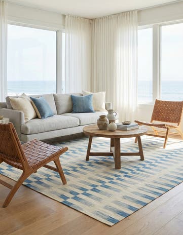 6' x 7' 9 Hand Woven Kilim Modern Wool Rug