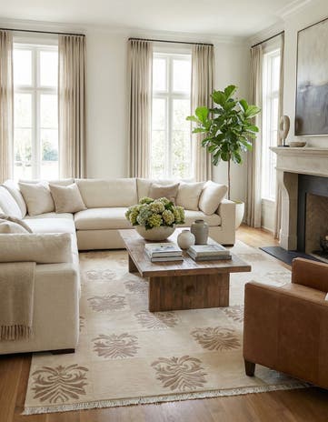 6' 7 x 10' Hand Knotted Darya Wool Rug
