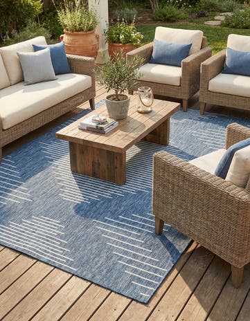 6' x 9' Easy-Clean Modern Indoor / Outdoor Rug