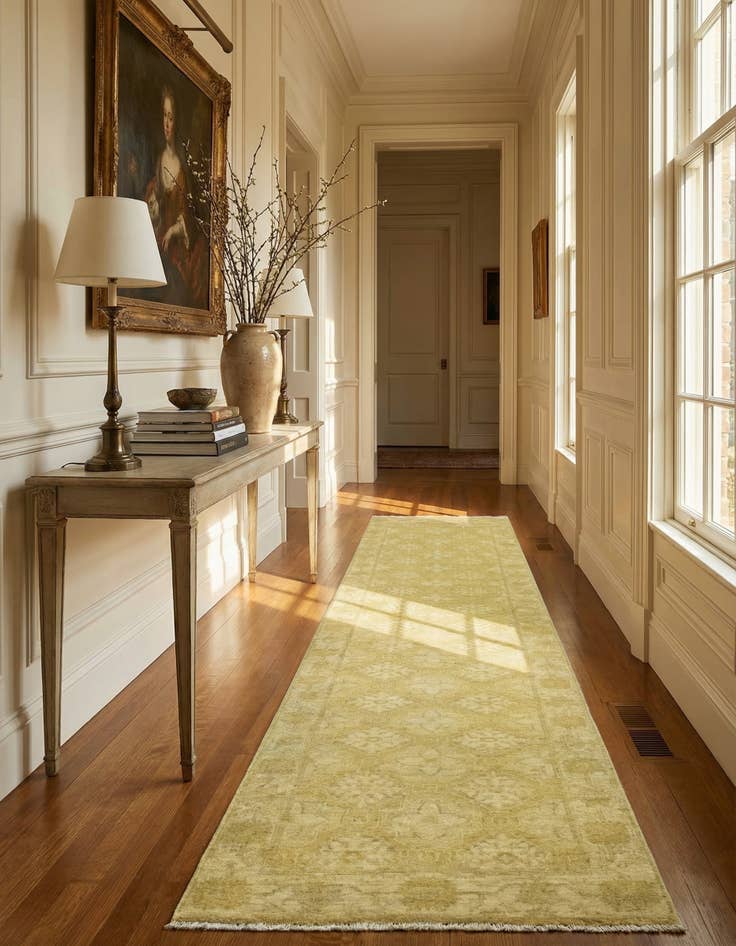 Detail image of 2' 3 x 10'  Hand Knotted Over-Dyed Ziegler Runner Rug