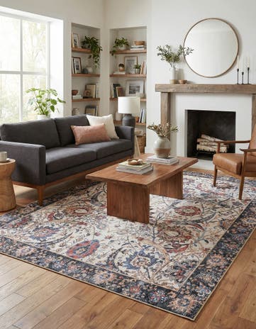 Ivory Washable Timeless Rug