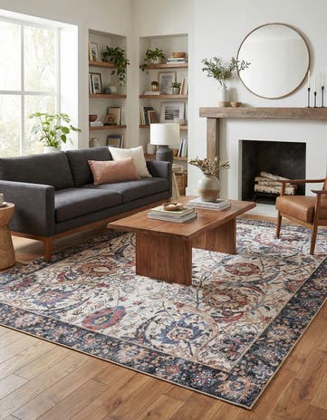 Ivory Washable Timeless Rug