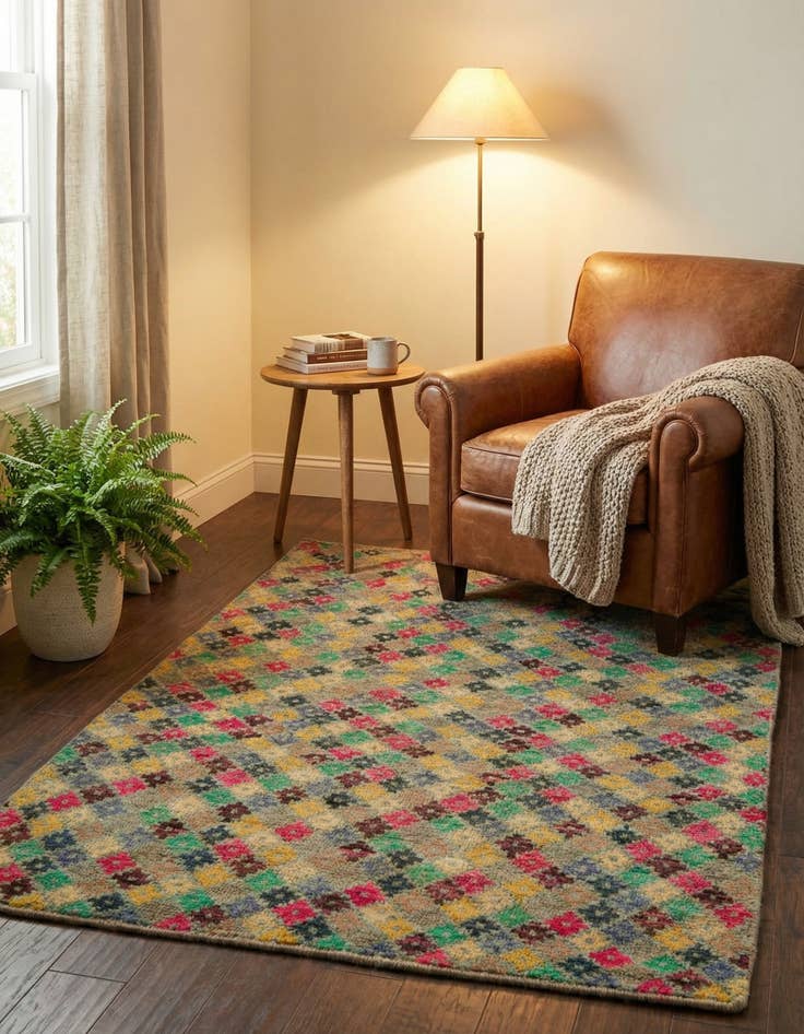 Detail image of 4' 1 x 6' 2  Hand Knotted Balouch Wool Rug