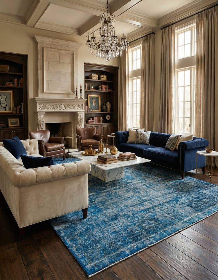 Detail image of 9' 7 x 13' 5 Vintage Royal Wool Rug