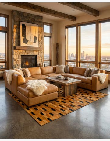 5' x 8' Cowhide - Patchwork Rug