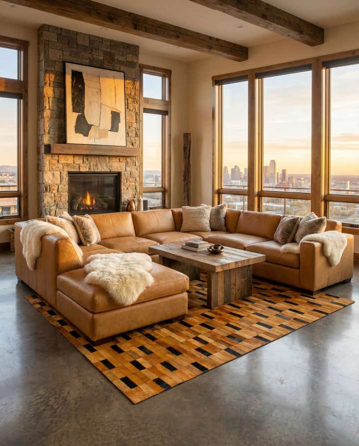 5' x 8' Cowhide - Patchwork Rug