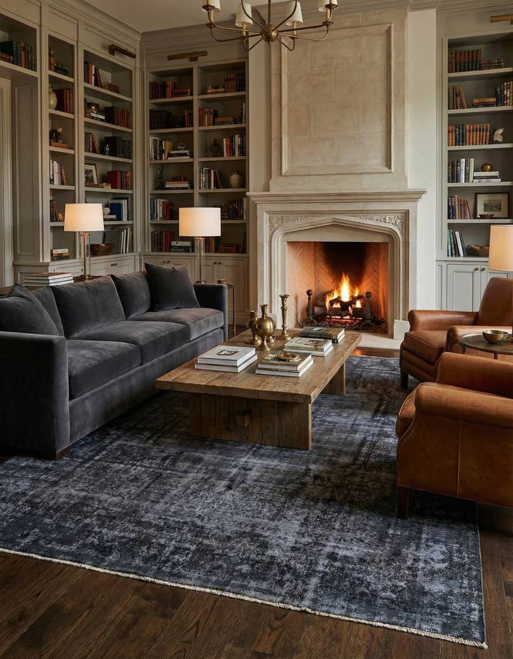 Detail image of  9' 7 x 12' 10 Vintage Royal Wool Rug