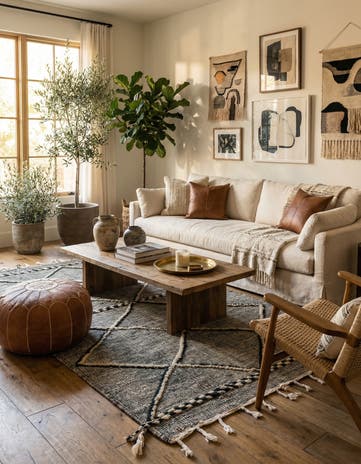 5' 2 x 9' 2 Hand Knotted Moroccan Wool Rug