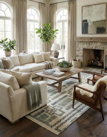 7' 10 x 9' 6 Hand Knotted Darya Wool Rug