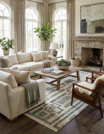 7' 10 x 9' 6 Hand Knotted Darya Wool Rug