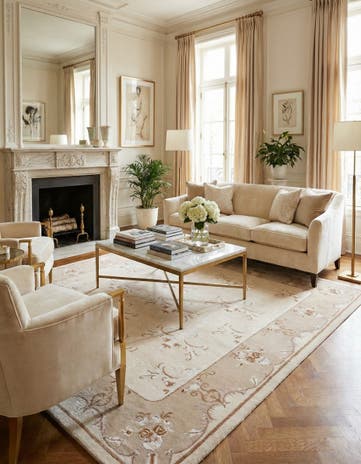 6' 9 x 9' 11 Hand Knotted Darya Wool Rug