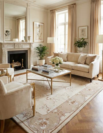 6' 9 x 9' 11 Hand Knotted Darya Wool Rug