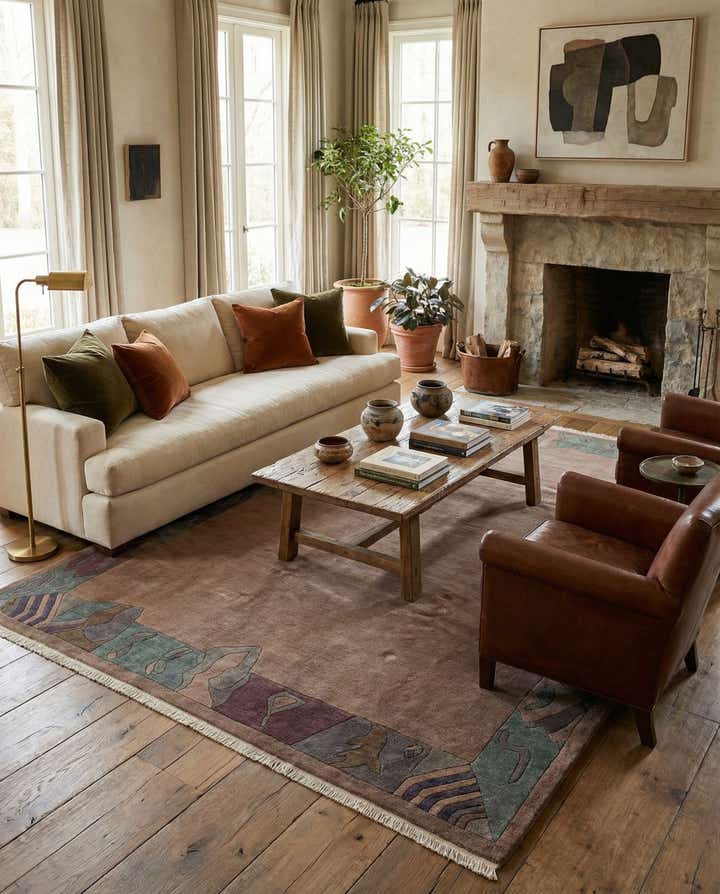8' 2 x 10' 11 Hand Knotted Tibet Wool Rug
