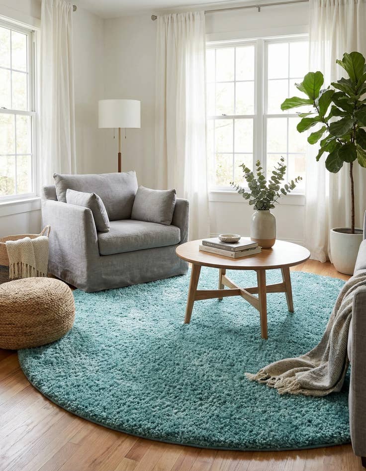 Detail image of 10' 2 x 10' 2 Everyday Shag Round Rug