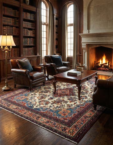 7' 8 x 9' 9 Hamedan Wool Rug