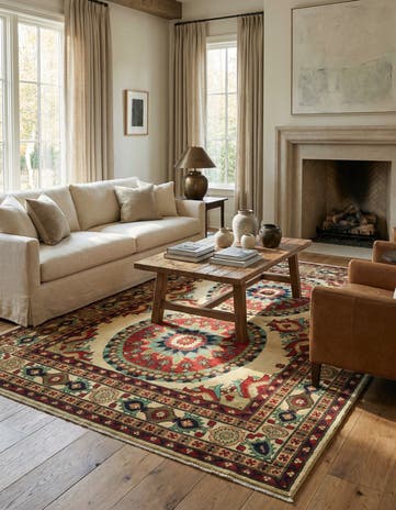 6' 6 x 9' 6 Hand Knotted Kazak Rug