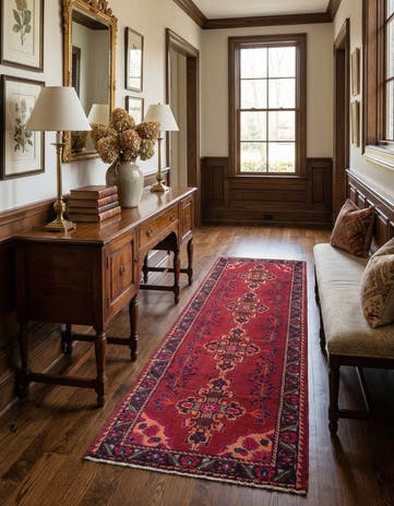 3' 8 x 9' 7 Ferdos Wool Runner Rug