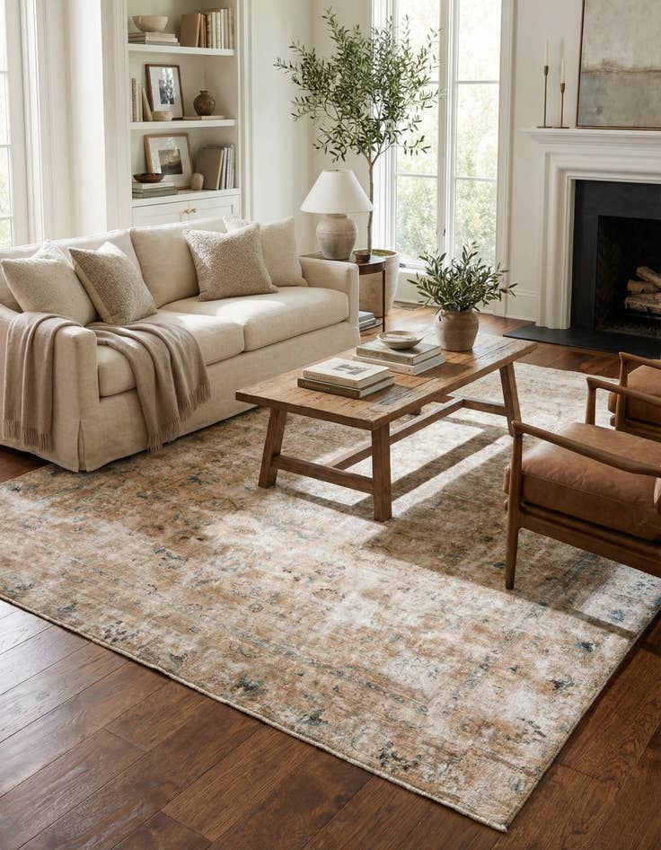 Detail image of  9' x 11' 6  Hand Knotted Ultra Vintage Persian Wool Rug