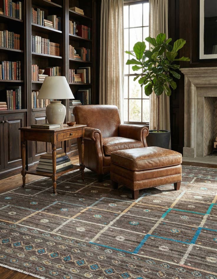 Detail image of 8' 3 x 9' 10  Hand Knotted Modern Ziegler Wool Rug