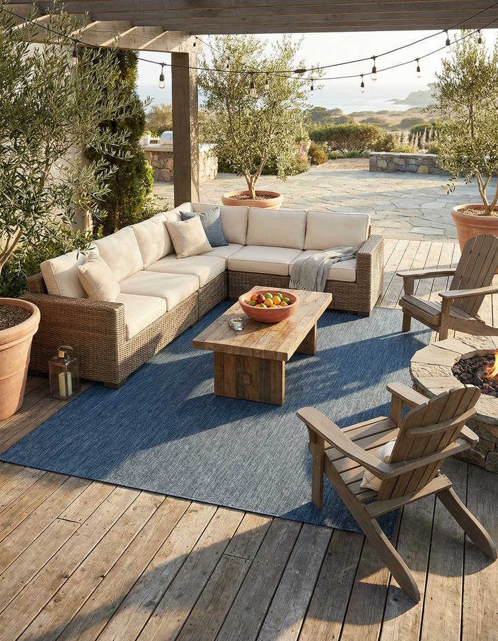 10' x 14' Easy-Clean Solid Indoor / Outdoor ...