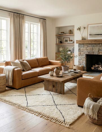 5' 8 x 9' 7 Hand Knotted Moroccan Wool Rug