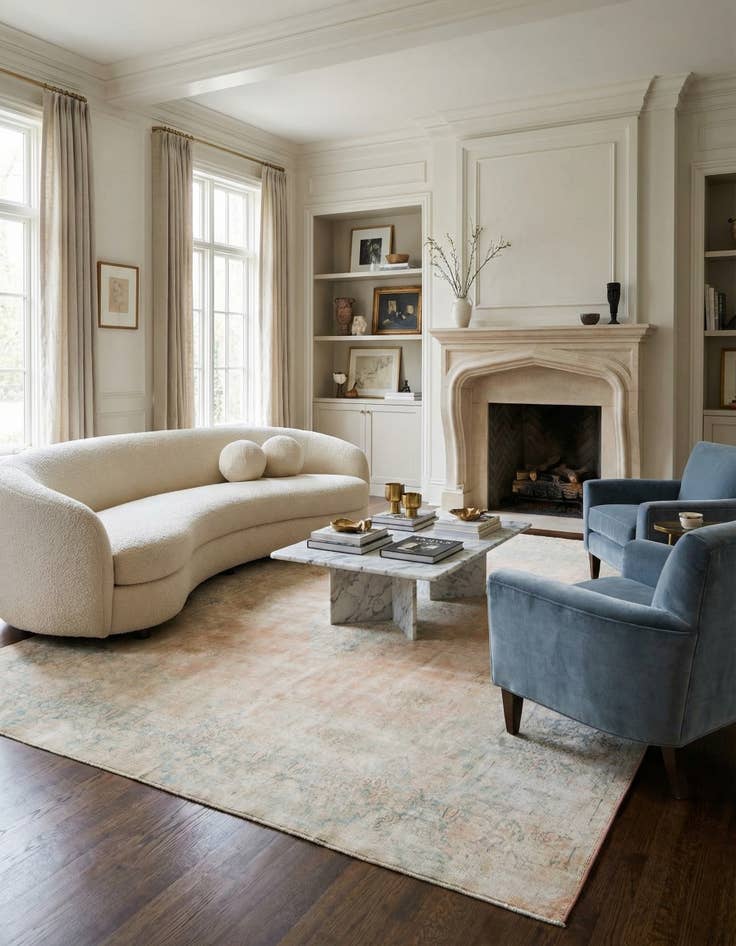 Detail image of 9' 10 x 13'  Hand Knotted Ultra Vintage Persian Wool Rug