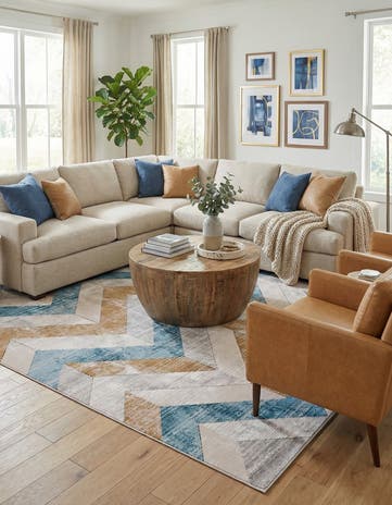 Blue Leipzig Rug