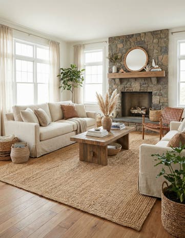 8' x 11' 4 Handmade Heirloom Braided Jute Rug